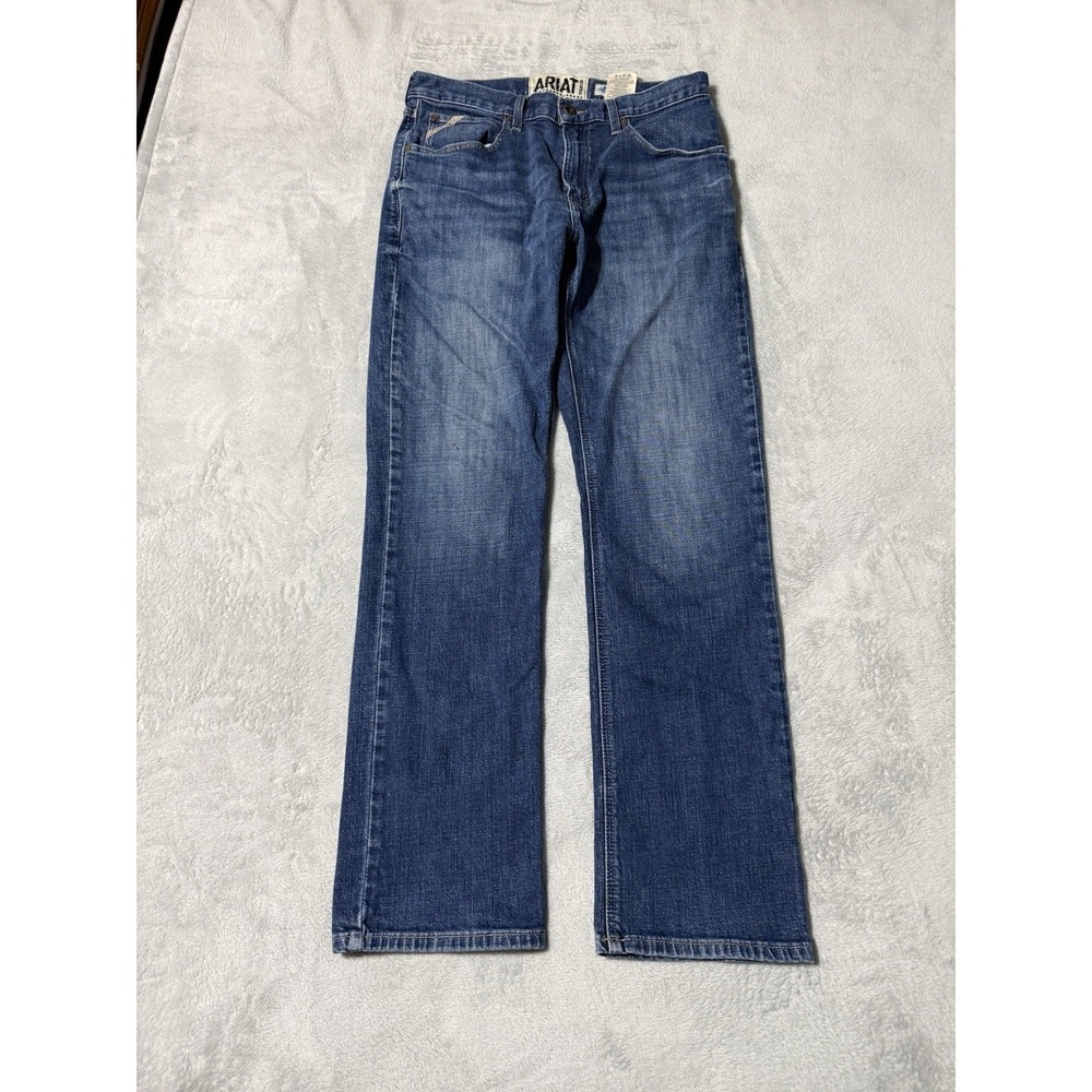 Ariat M1 Vintage Straight Leg Mens 31x31 Blue Stretch Denim Jeans Cowboy Western